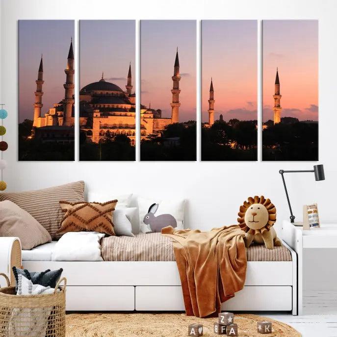 Wall Art Turkey Istanbul Skyline Canvas Print 