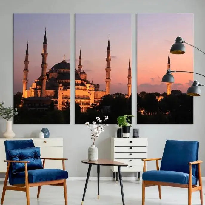 Wall Art Turkey Istanbul Skyline Canvas Print