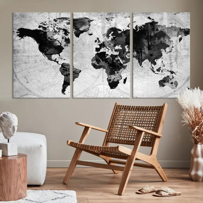 Wall Art World Map Canvas Print World Map Wall Art Canvas Print World Map Wall Art Poster Print 