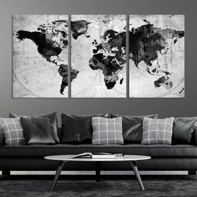 Wall Art World Map Canvas Print World Map Wall Art Canvas Print World Map Wall Art Poster Print 