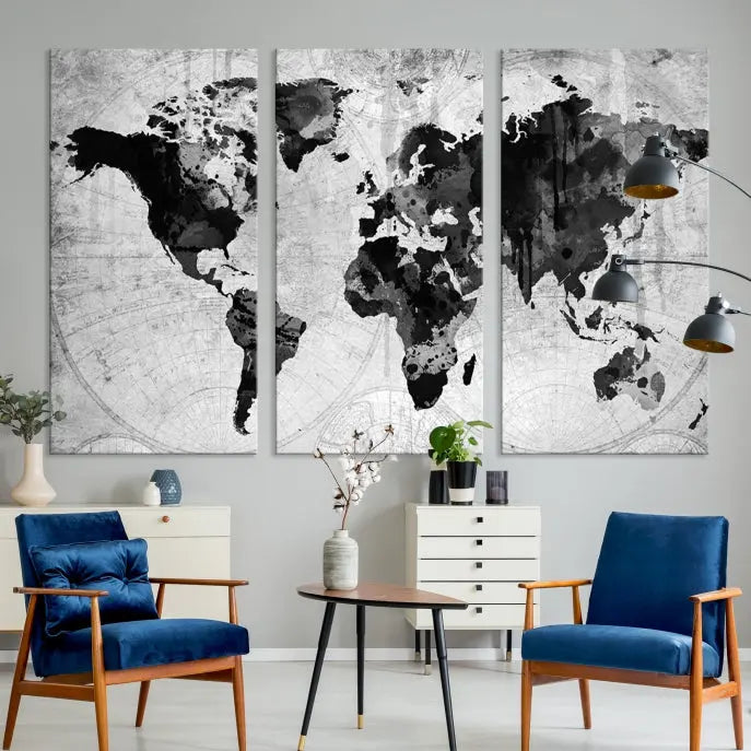 Wall Art World Map Canvas Print World Map Wall Art Canvas Print World Map Wall Art Poster Print 