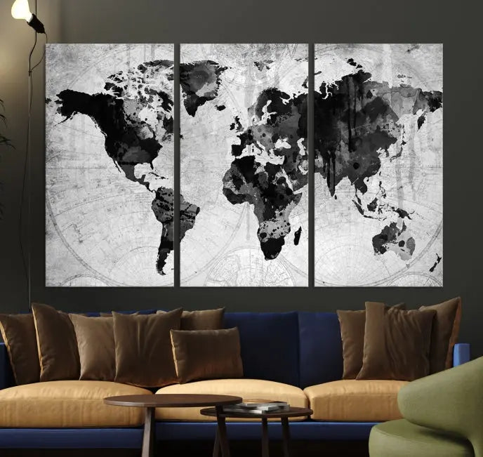 Wall Art World Map Canvas Print World Map Wall Art Canvas Print World Map Wall Art Poster Print 