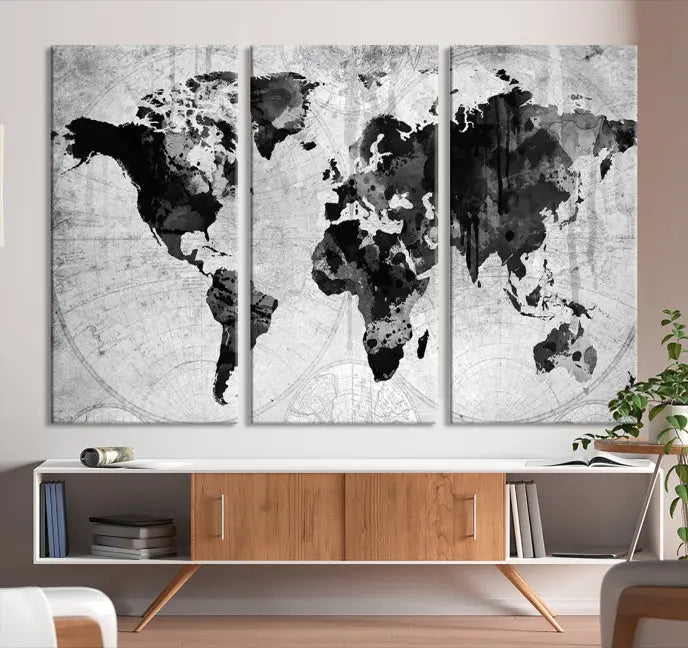 Wall Art World Map Canvas Print World Map Wall Art Canvas Print World Map Wall Art Poster Print 