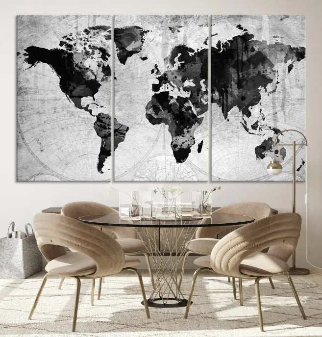 Wall Art World Map Canvas Print World Map Wall Art Canvas Print World Map Wall Art Poster Print 