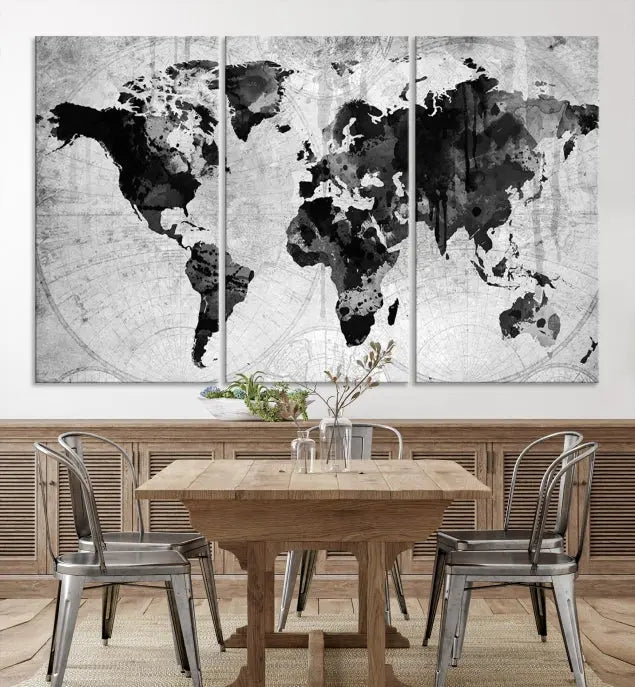 Wall Art World Map Canvas Print World Map Wall Art Canvas Print World Map Wall Art Poster Print 