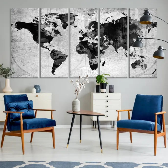 Wall Art World Map Canvas Print World Map Wall Art Canvas Print World Map Wall Art Poster Print 