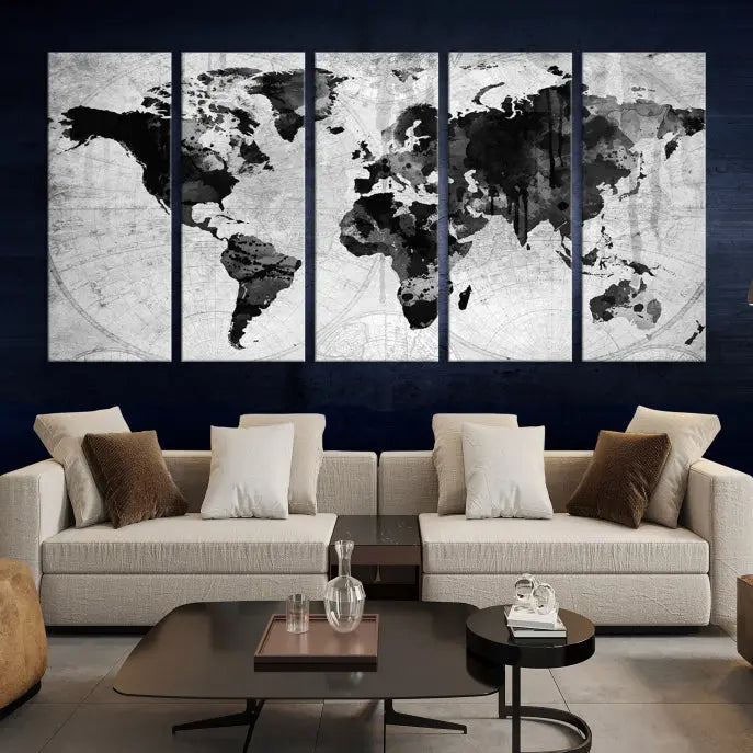 Wall Art World Map Canvas Print World Map Wall Art Canvas Print World Map Wall Art Poster Print 