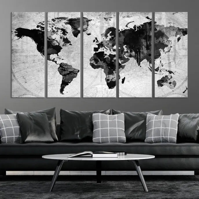 Wall Art World Map Canvas Print World Map Wall Art Canvas Print World Map Wall Art Poster Print 