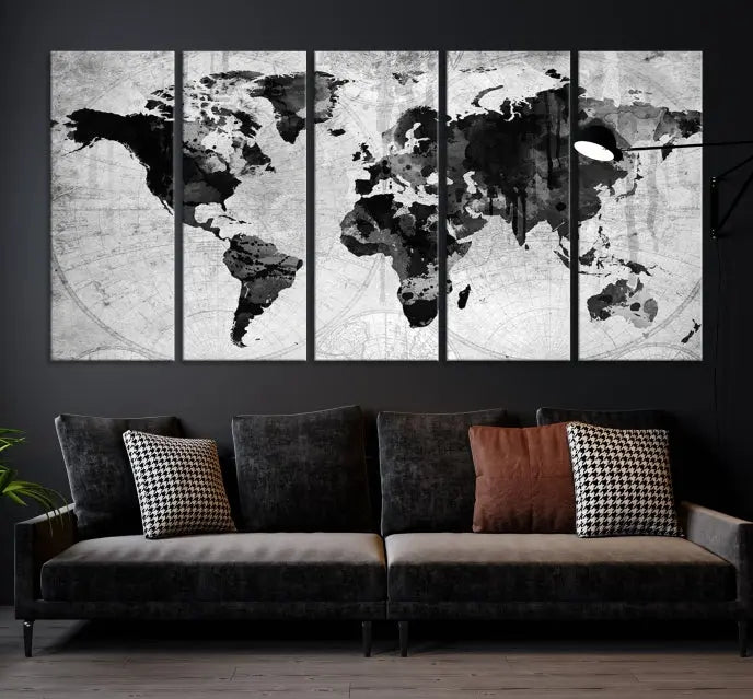 Wall Art World Map Canvas Print World Map Wall Art Canvas Print World Map Wall Art Poster Print 