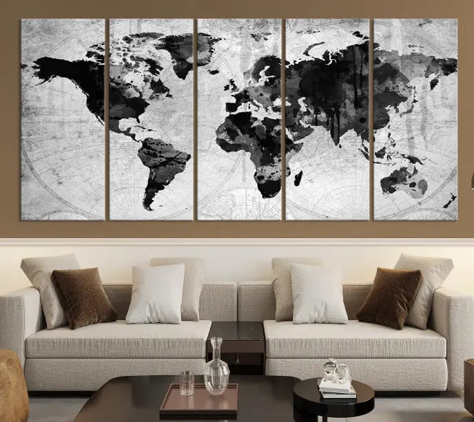 Wall Art World Map Canvas Print World Map Wall Art Canvas Print World Map Wall Art Poster Print 