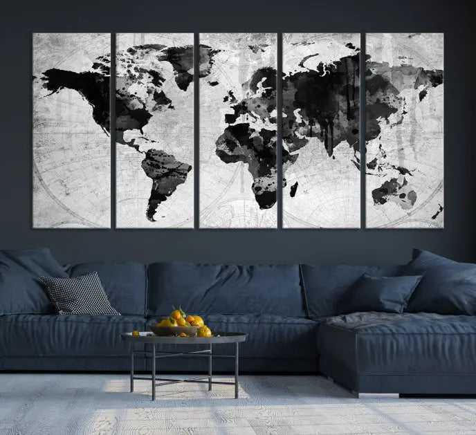 Wall Art World Map Canvas Print World Map Wall Art Canvas Print World Map Wall Art Poster Print 