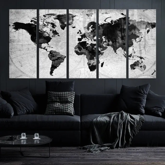 Wall Art World Map Canvas Print World Map Wall Art Canvas Print World Map Wall Art Poster Print 