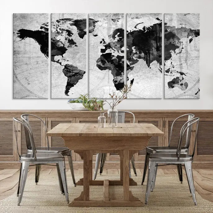 Wall Art World Map Canvas Print World Map Wall Art Canvas Print World Map Wall Art Poster Print 