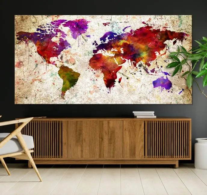 Wall Art World Map Canvas Print World Map Wall Art Canvas Print World Map Wall Art Poster Print 