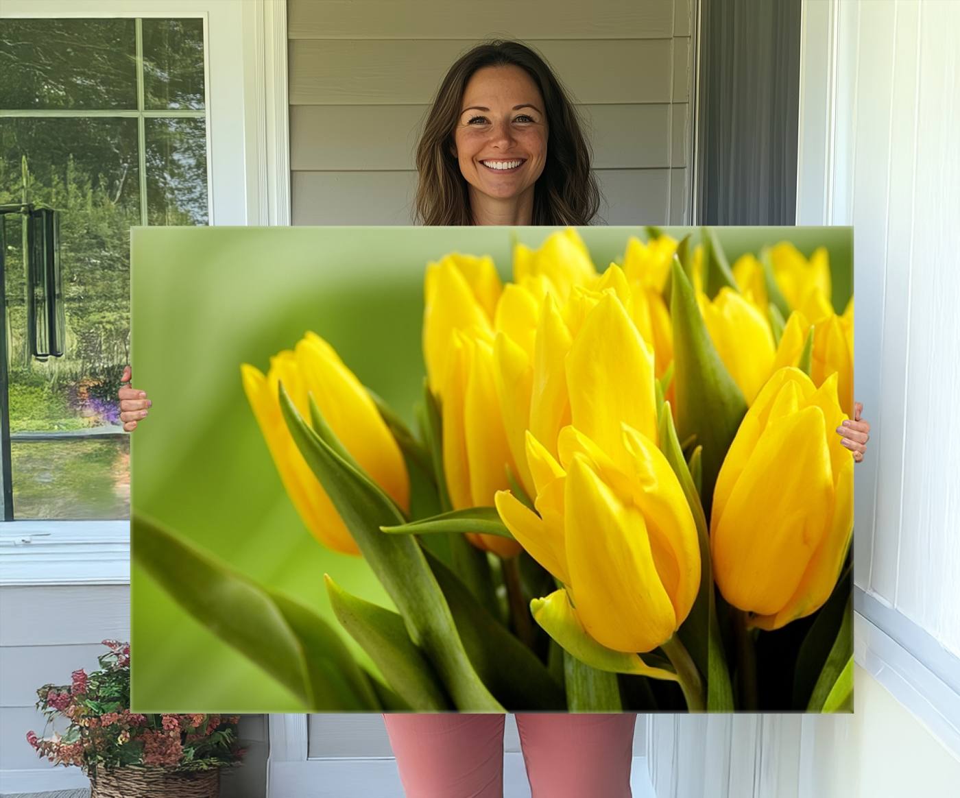 83256-MGV-CV-36X24-Wall Art Yellow Tulips Canvas Print