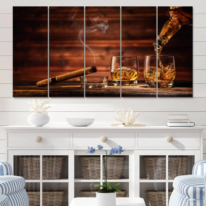 A 3-panel canvas wall art, ready to hang, perfect for your space.