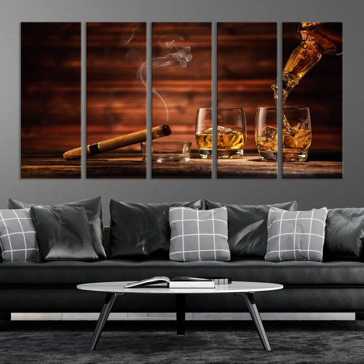 A 3-panel canvas wall art, ready to hang, perfect for your space.