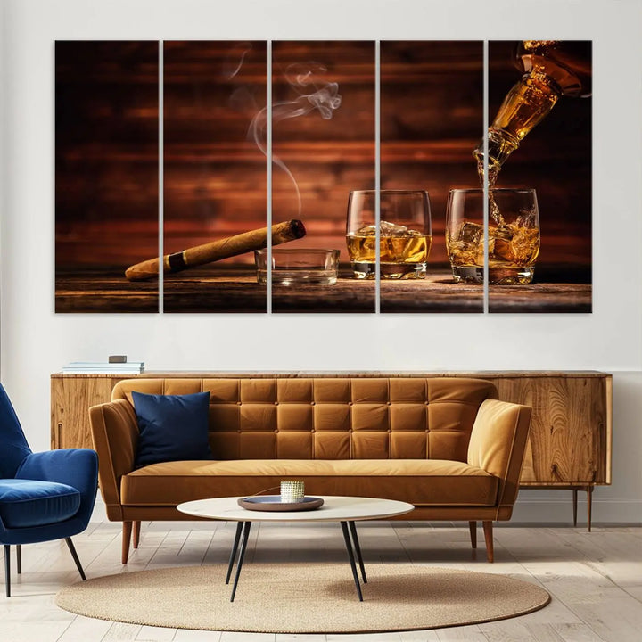 A 3-panel canvas wall art, ready to hang, perfect for your space.