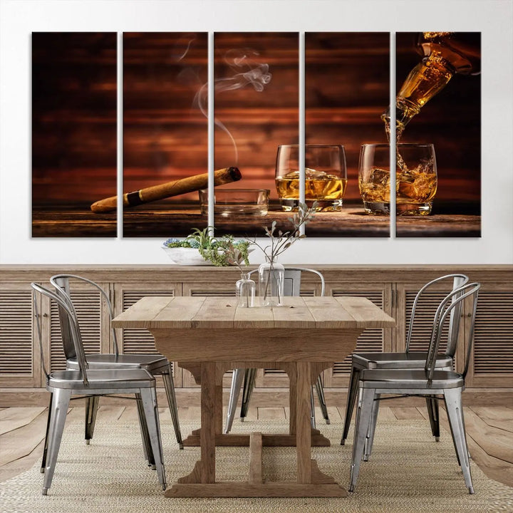 A 3-panel canvas wall art, ready to hang, perfect for your space.