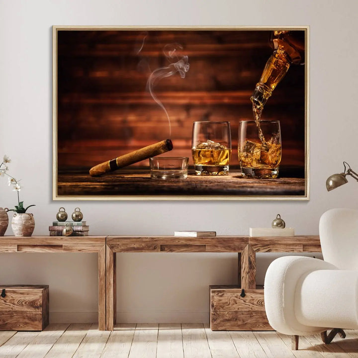 A 3-panel canvas wall art, ready to hang, perfect for your space.