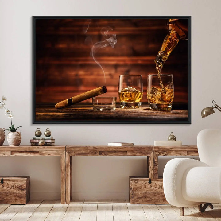 A 3-panel canvas wall art, ready to hang, perfect for your space.