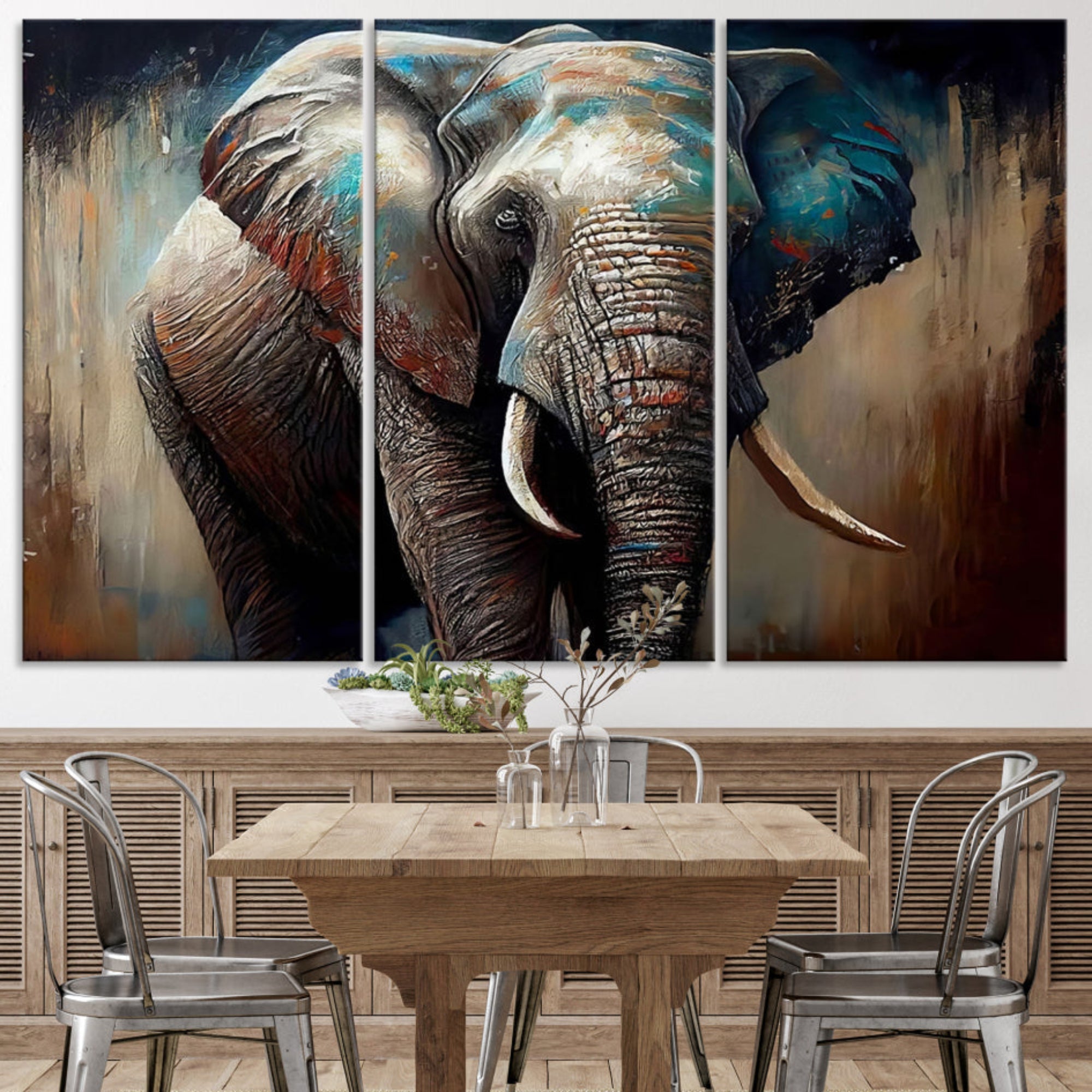 Edit-Images-Wild Elephant Wall Art Canvas Print