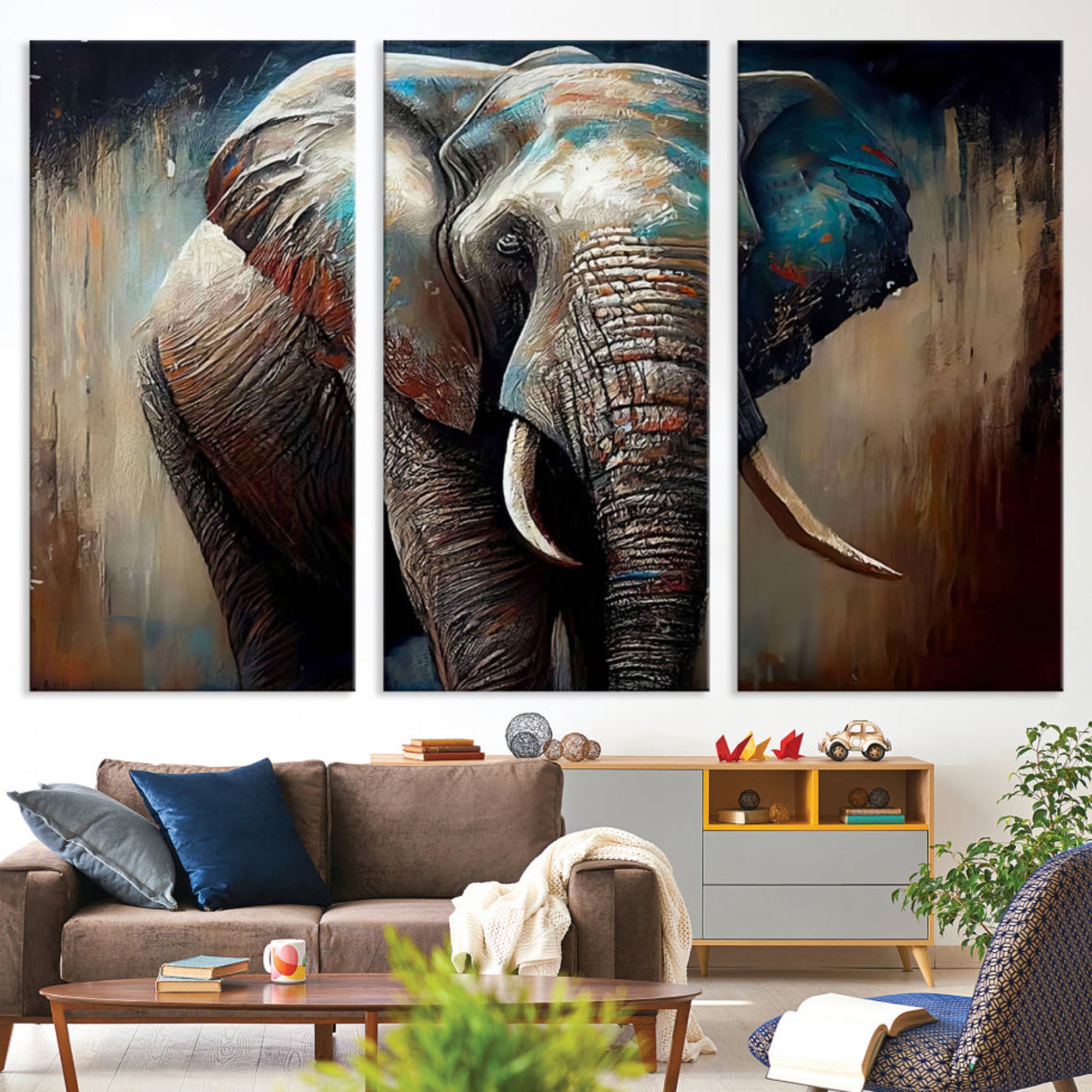 Edit-Images-Wild Elephant Wall Art Canvas Print