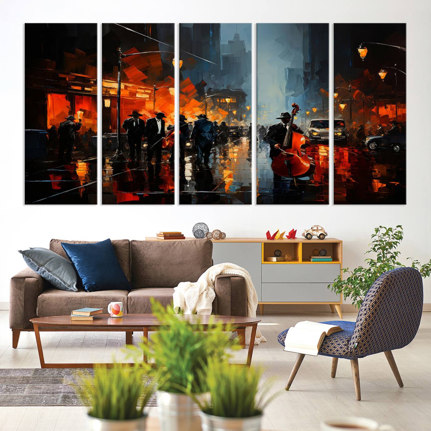 Winston Porter Jazz Wall Art - African American Music Canvas - Abstract Colorful Music Art - Framed Posters for Living Room or Home Decor