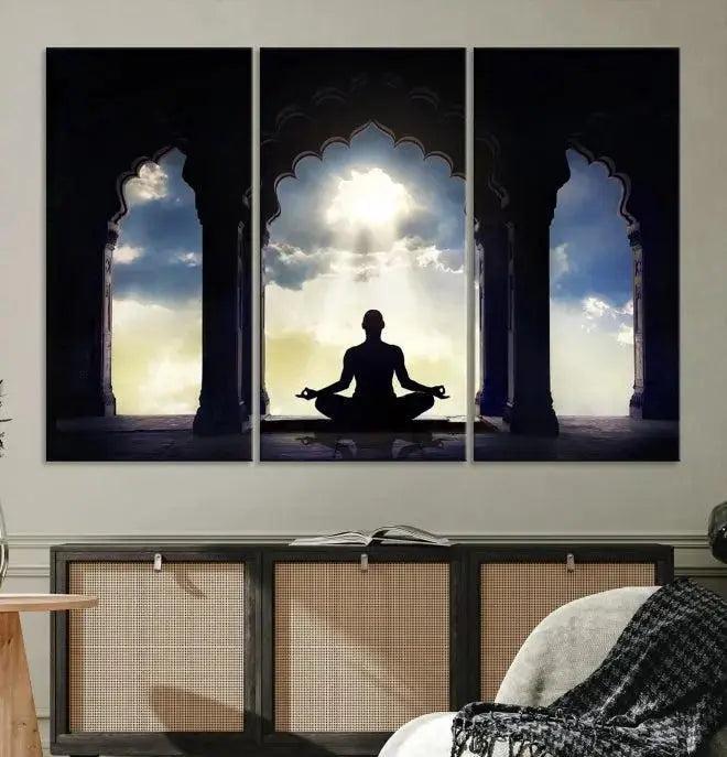 Women and Yoga Wall Art Canvas Print