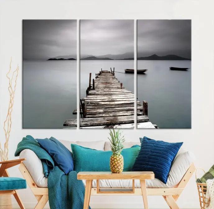 Wood Pier Wall Art Canvas Print 