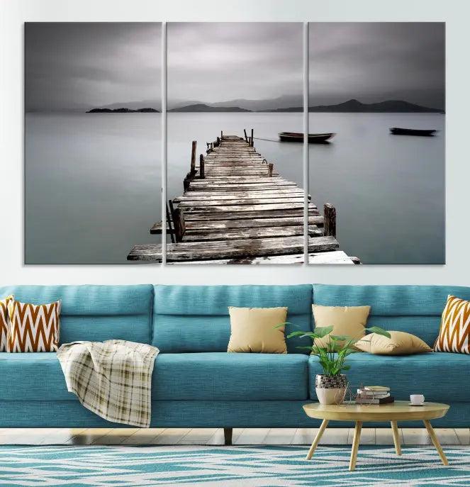 Wood Pier Wall Art Canvas Print 