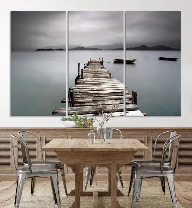 Wood Pier Wall Art Canvas Print 