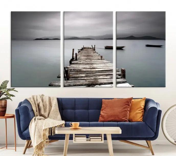 Wood Pier Wall Art Canvas Print 