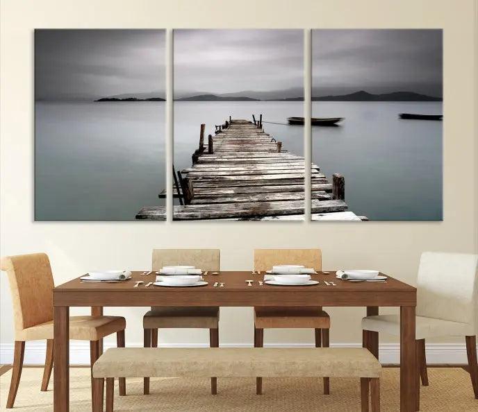 Wood Pier Wall Art Canvas Print 