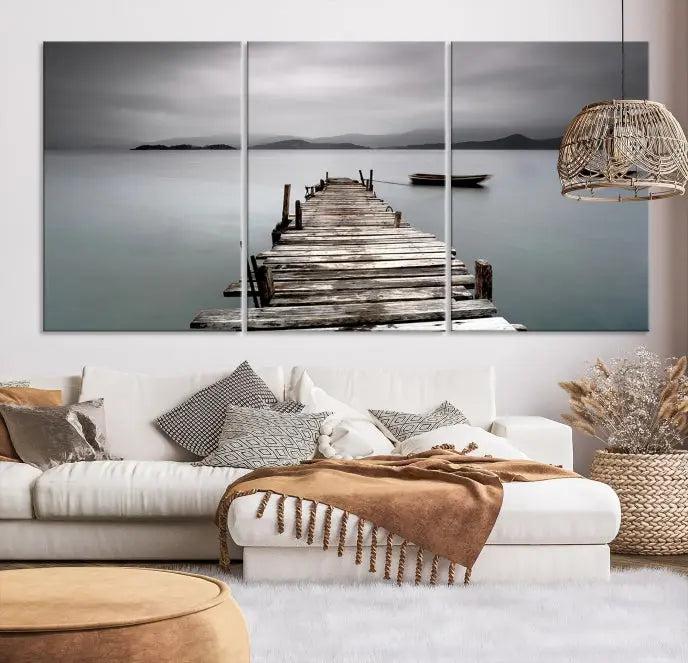 Wood Pier Wall Art Canvas Print 