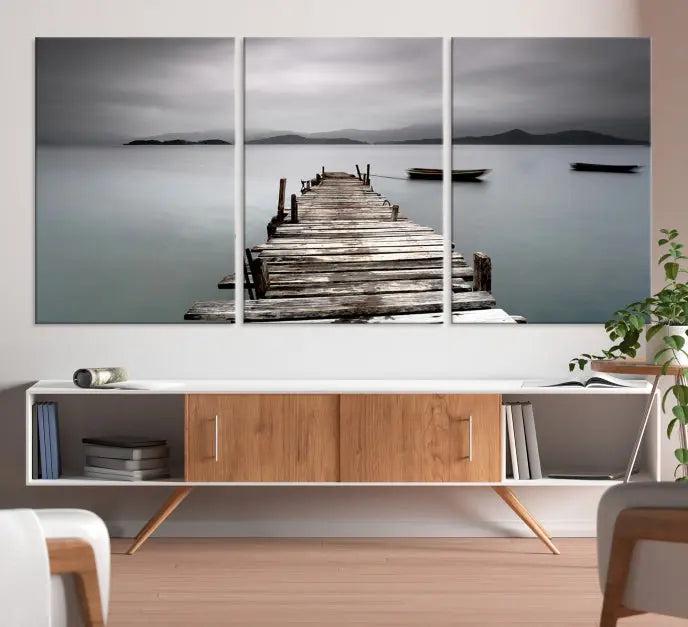 Wood Pier Wall Art Canvas Print 