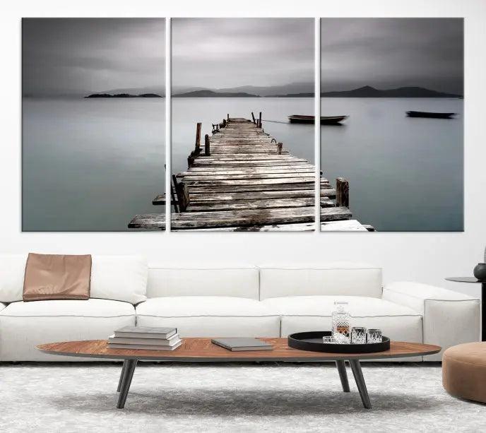 Wood Pier Wall Art Canvas Print 