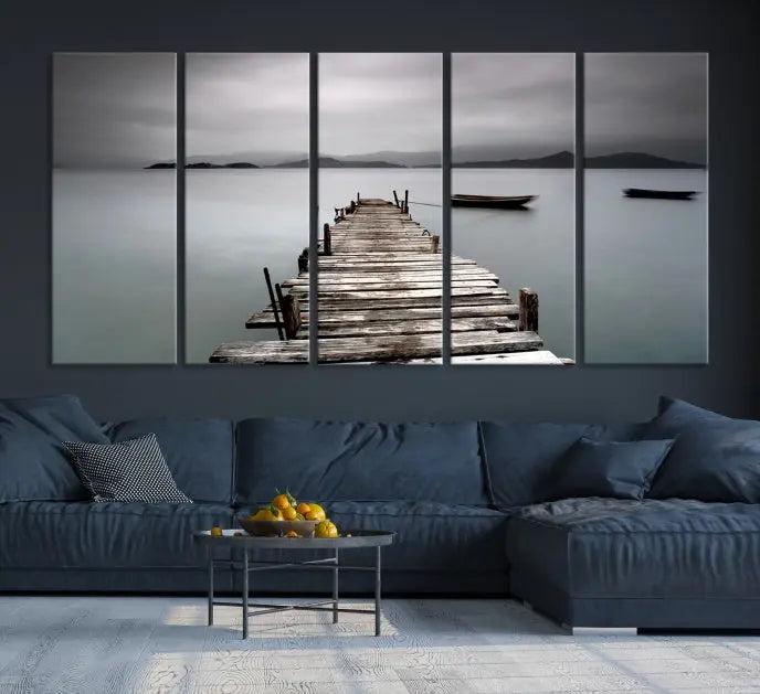 Wood Pier Wall Art Canvas Print 