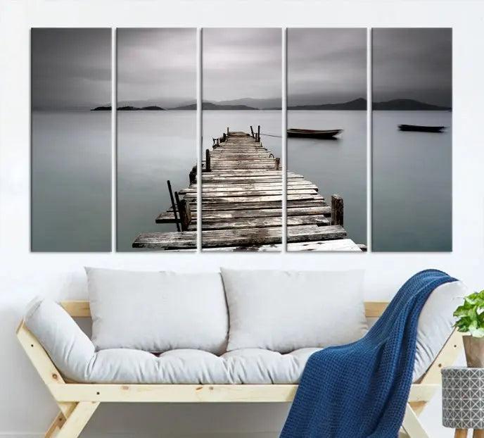 Wood Pier Wall Art Canvas Print 