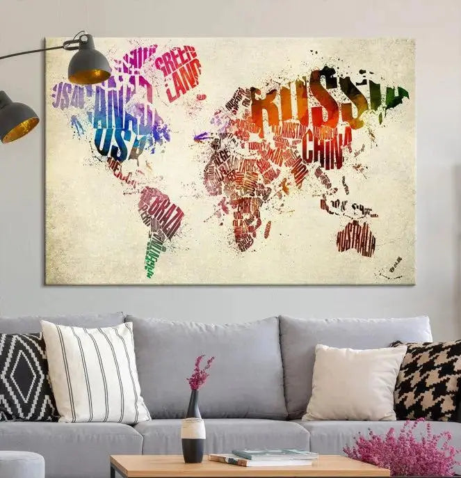 World Map Canvas Print 