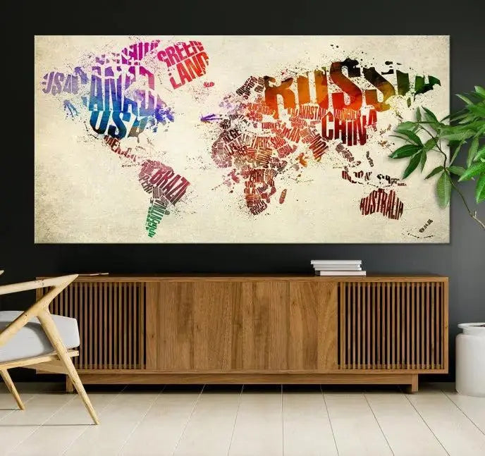 World Map Canvas Print 