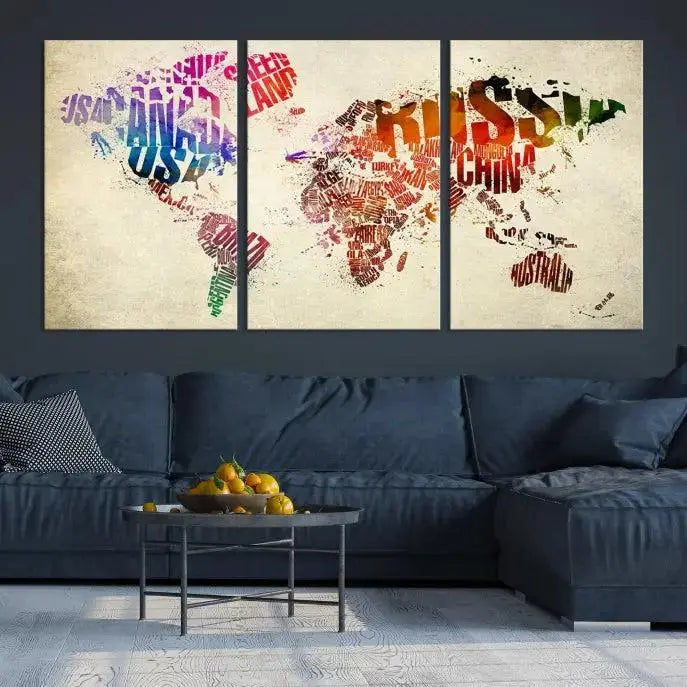 World Map Canvas Print 