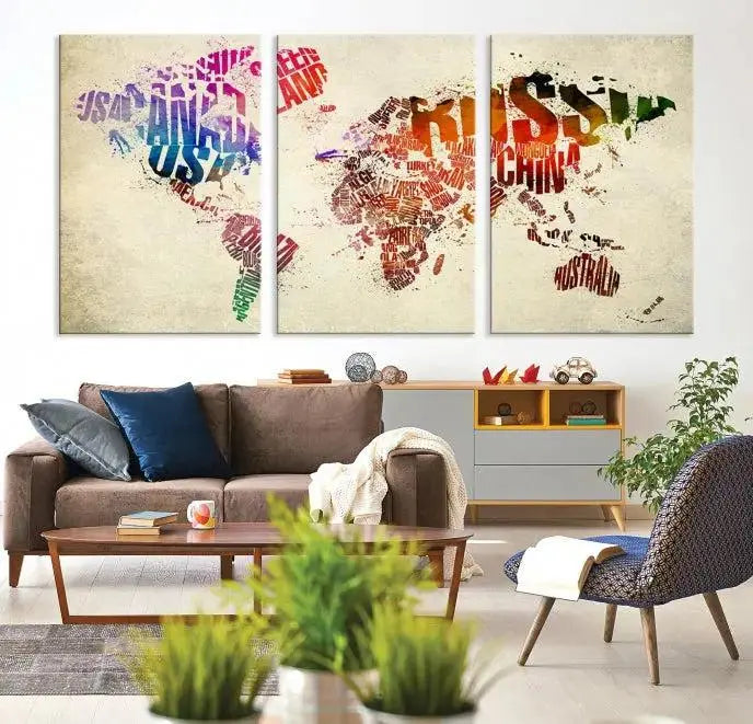 World Map Canvas Print 