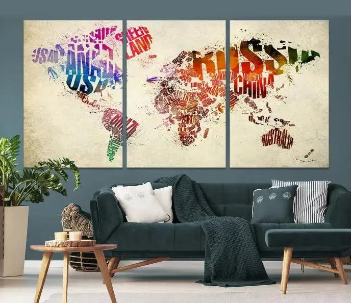 World Map Canvas Print 