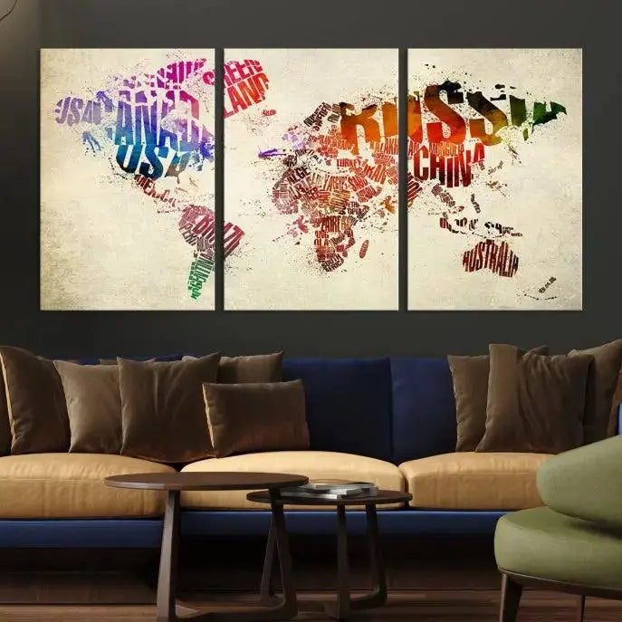 World Map Canvas Print 