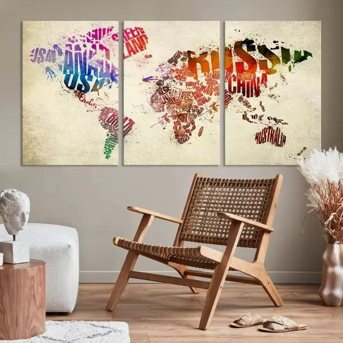 World Map Canvas Print 