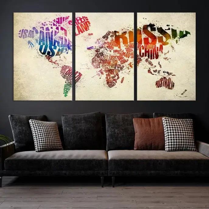 World Map Canvas Print 