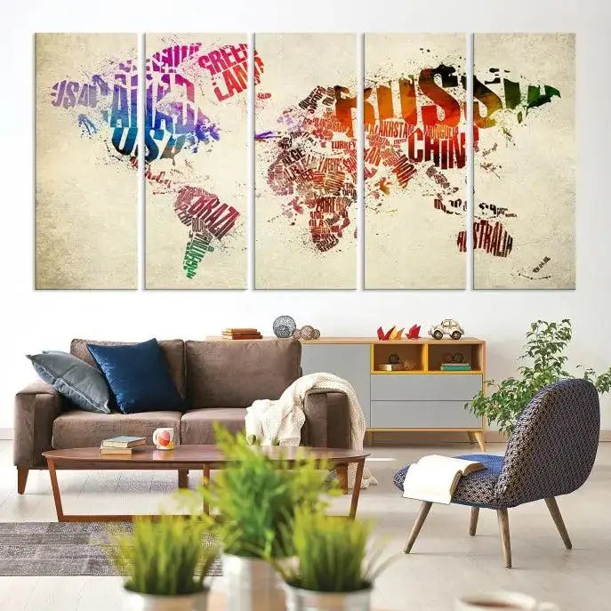 World Map Canvas Print 