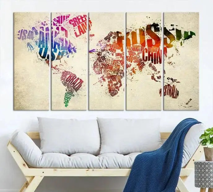 World Map Canvas Print 