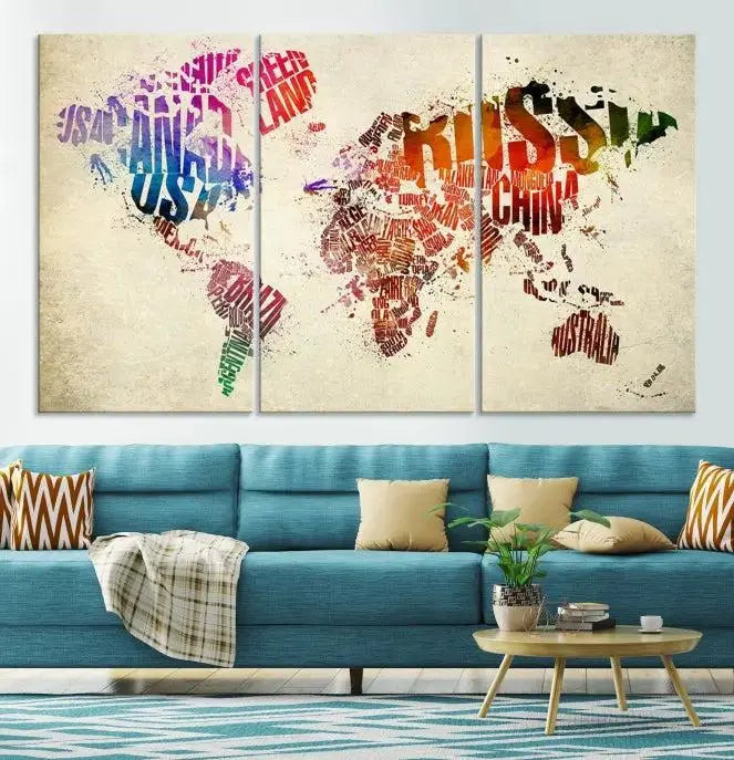 World Map Canvas Print 